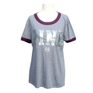 PINK Victoria's Secret Sequins T-shirt Size Medium